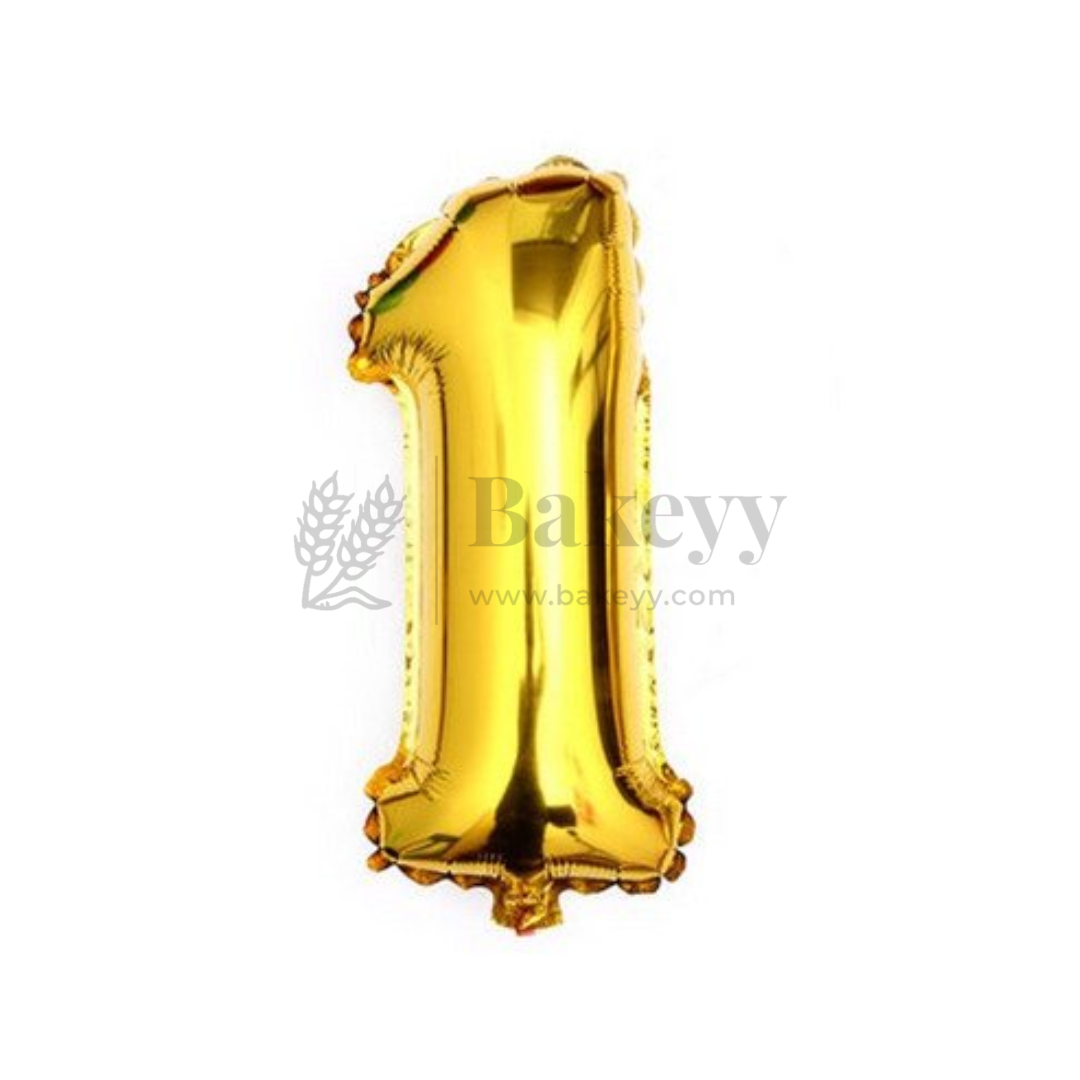 Metallic Gold Number 1 Foil Balloon | Party Decoration | 1 Piece