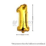 Metallic Gold Number 1 Foil Balloon | Party Decoration | 1 Piece