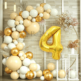 Metallic Gold Number 4 Foil Balloon | Party Decoration | 1 Piece
