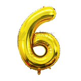 Metallic Gold Number 6 Foil Balloon | Party Decoration | 1 Piece