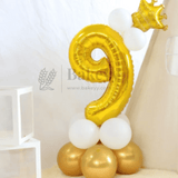 Metallic Gold Number 9 Foil Balloon | Party Decoration | 1 Piece