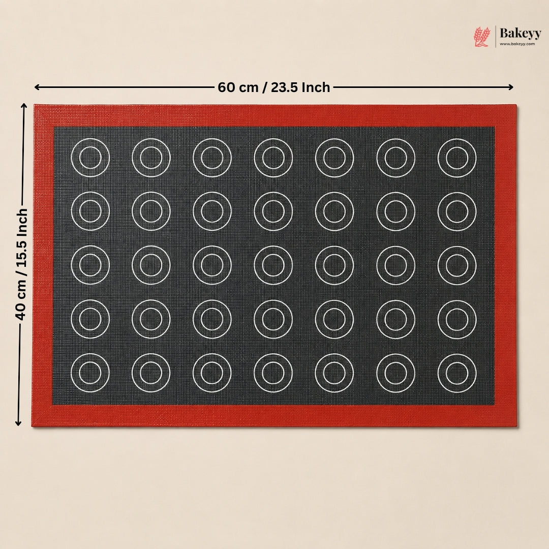 Silicone Macaron Baking Mat | Non-Stick Silicone Baking Sheet | Reusable Pastry & Cookie Baking Mat | 2 Size Options | Pack of 1