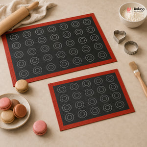 Silicone Macaron Baking Mat | Non-Stick Silicone Baking Sheet | Reusable Pastry & Cookie Baking Mat | 2 Size Options | Pack of 1