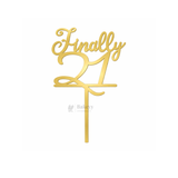 4 Inch | Gold Milestone Celebration Cake Topper | Timeless Birthday & Anniversary | Pack of 5
