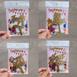 4 Inch | Gold Milestone Celebration Cake Topper | Timeless Birthday & Anniversary | Pack of 5