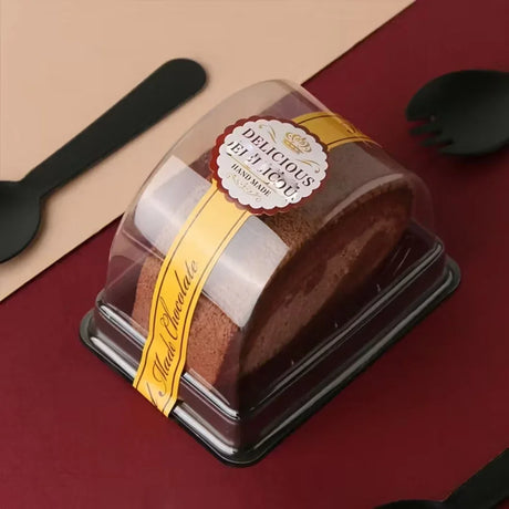 Mini Dessert Container with Clear Arch Dome Lid | Gold & Black Base Options | Premium Dessert Packaging | Pack of 50