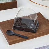 Mini Dessert Container with Clear Arch Dome Lid | Gold & Black Base Options | Premium Dessert Packaging | Pack of 50