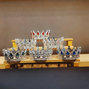 MiniRoyalCrownCakeTopperDecorativeSliverCrownwithCrystalStonesPackof1_2 - Bakeyy.com