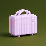12x6x9 Inch | Mini Travel Storage Suitcase with Round Accent | Multipurpose Hard-Shell Organizer | Hand Luggage | Bag Organizer | Lavender | 1 Piece