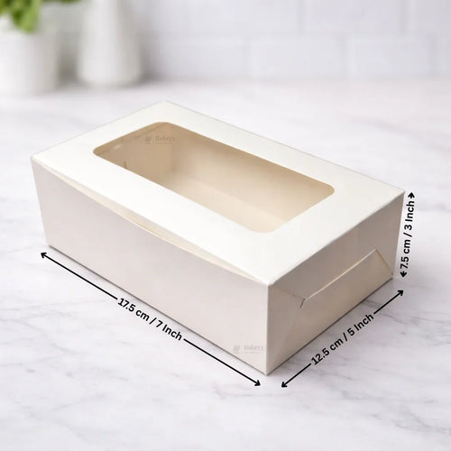 Mini Cake Box with Window – White | 3 Sizes Available | Pastry box | Mini cake gift box | Pack of 25