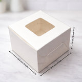 Mini Cake Box with Window – White | 3 Sizes Available | Pastry box | Mini cake gift box | Pack of 25