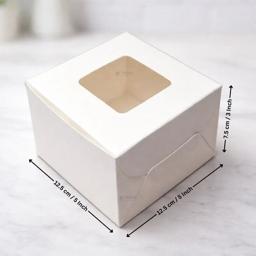 Mini Cake Box with Window – White | 3 Sizes Available | Pastry box | Mini cake gift box | Pack of 25