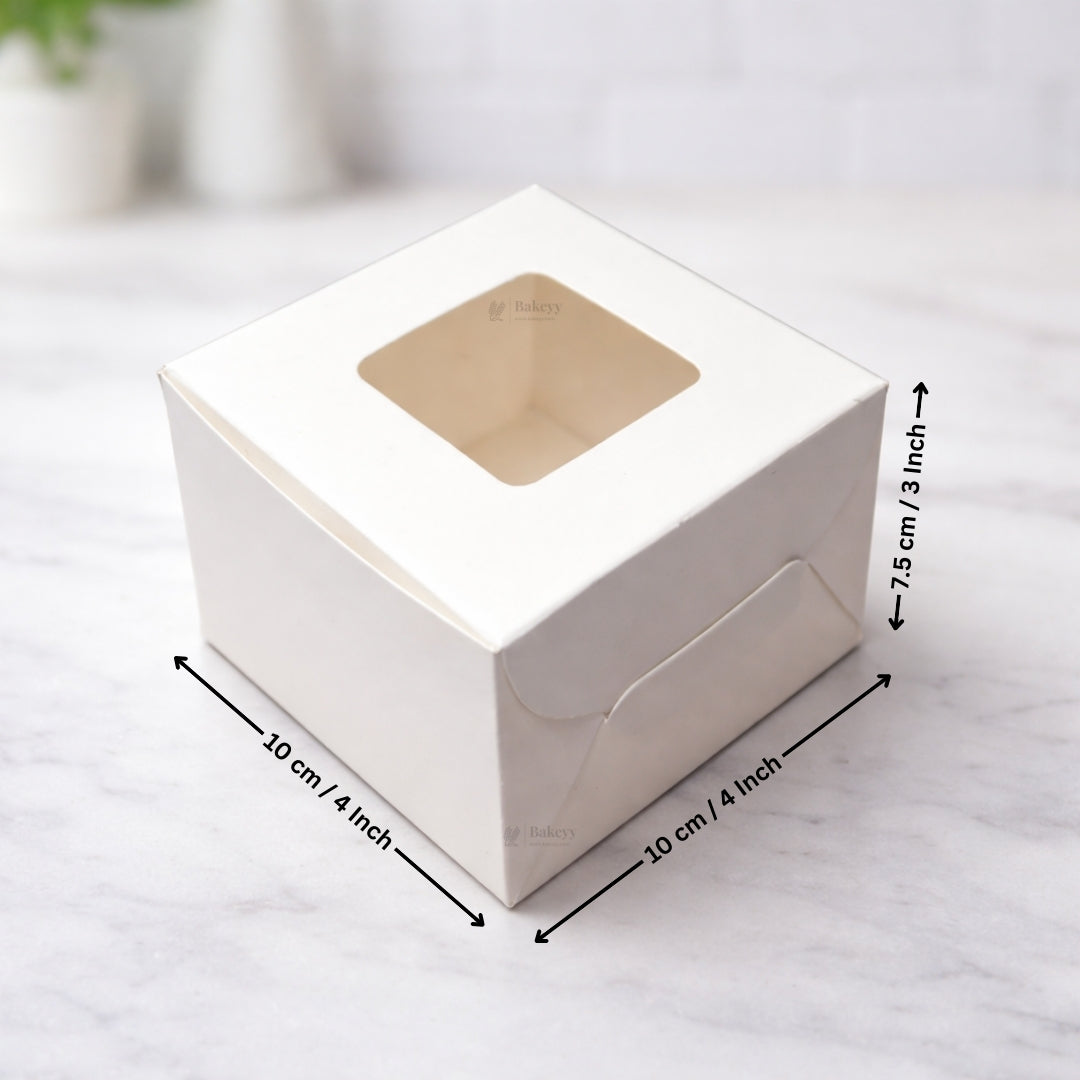 Mini Cake Box with Window – White | 3 Sizes Available | Pastry box | Mini cake gift box | Pack of 25