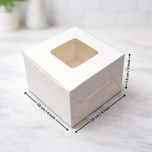 Mini Cake Box with Window – White | 3 Sizes Available | Pastry box | Mini cake gift box | Pack of 25