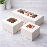 Mini Cake Box with Window – White | 3 Sizes Available | Pastry box | Mini cake gift box | Pack of 25