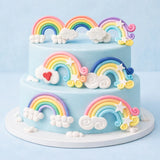 Mini Rainbow Cake Decoration Toppers | Cake Décor toppers | DIY Mini Toppers | Pack of 2