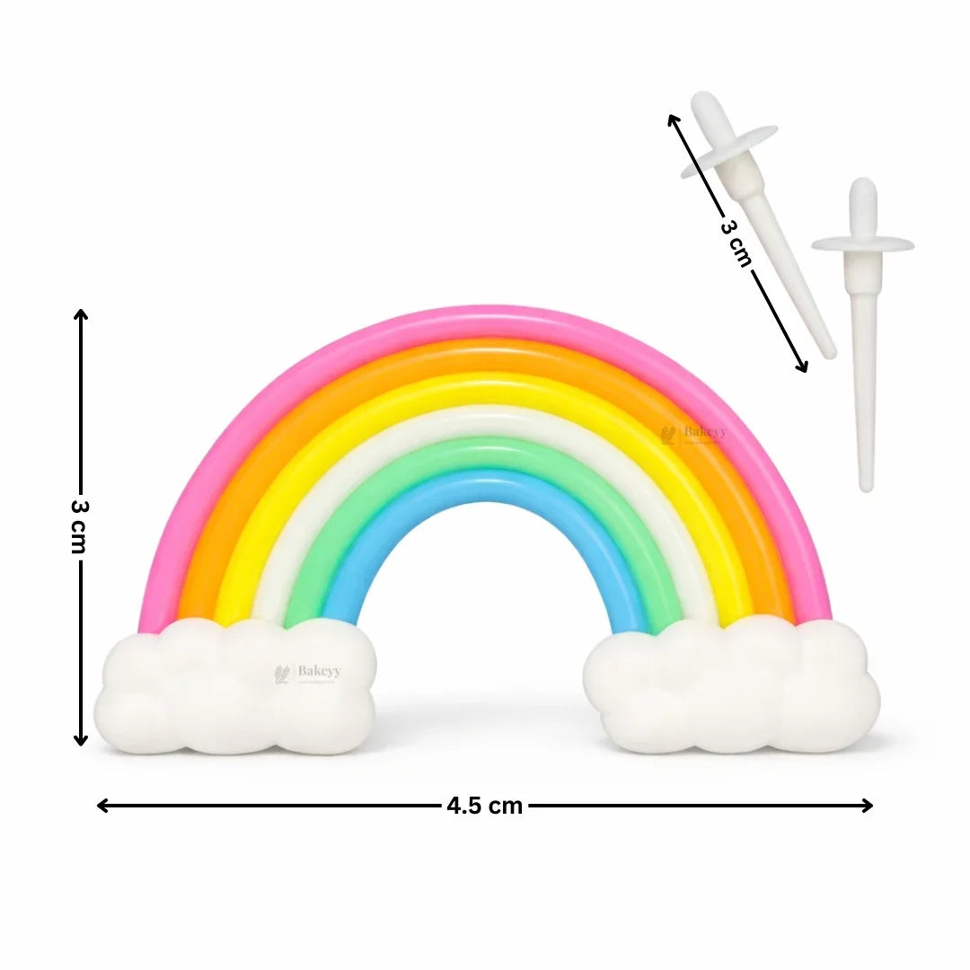 Mini Rainbow Cake Topper | Rainbow with Cloud Design | Pack of 10