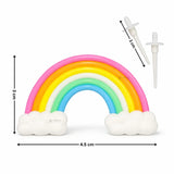 Mini Rainbow Cake Topper | Rainbow with Cloud Design | Pack of 10