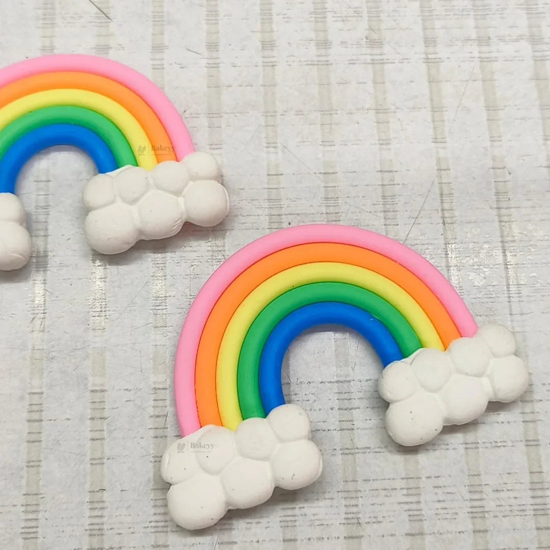 Mini Rainbow Cake Topper | Rainbow with Cloud Design | Pack of 10