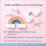 Mini Rainbow Cake Topper | Rainbow with Cloud Design | Pack of 10