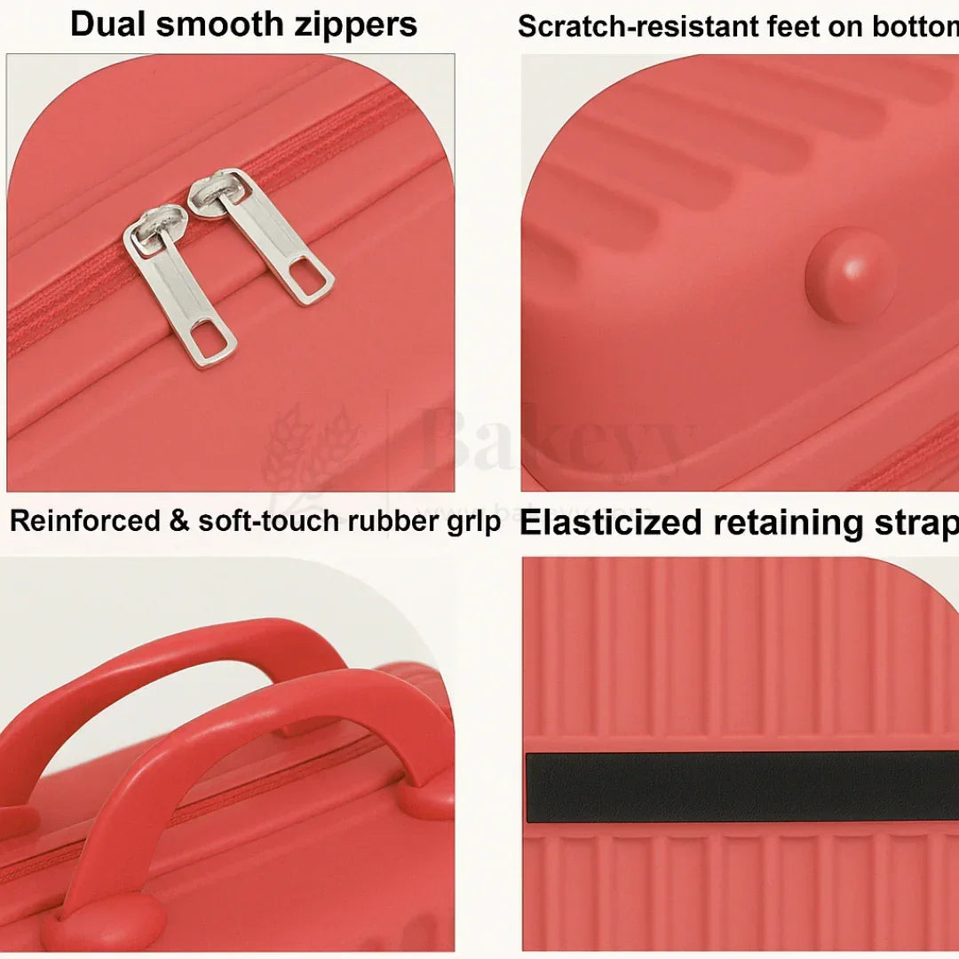 Mini Travel Storage Suitcase | Multipurpose Hard-Shell Organizer | Hand Luggage | Bag Organizer | 1 Piece - Bakeyy.com - India - Mini Travel Storage Suitcase | Multipurpose Hard-Shell Organizer | Hand Luggage | Bag Organizer | 1 Piece - White 730.00
