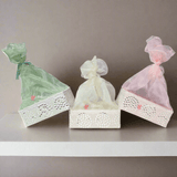 Crystal Mesh Hamper Gift Set | Mint, Ivory, and Pink | Elegant Square Gifting Tray - Bakeyy.com - India - Crystal Mesh Hamper Gift Set | Mint, Ivory, and Pink | Elegant Square Gifting Tray - Mint Green / Small - 8 Inch