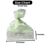 Crystal Mesh Hamper Gift Set | Mint, Ivory, and Pink | Elegant Square Gifting Tray - Bakeyy.com - India - Crystal Mesh Hamper Gift Set | Mint, Ivory, and Pink | Elegant Square Gifting Tray - Mint Green / Small - 8 Inch
