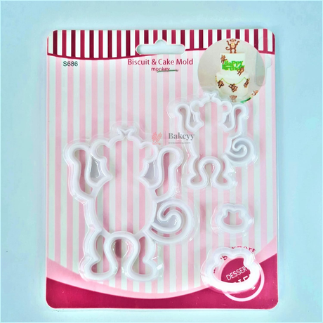 Monkey Fondant & Cookie Cutter Set