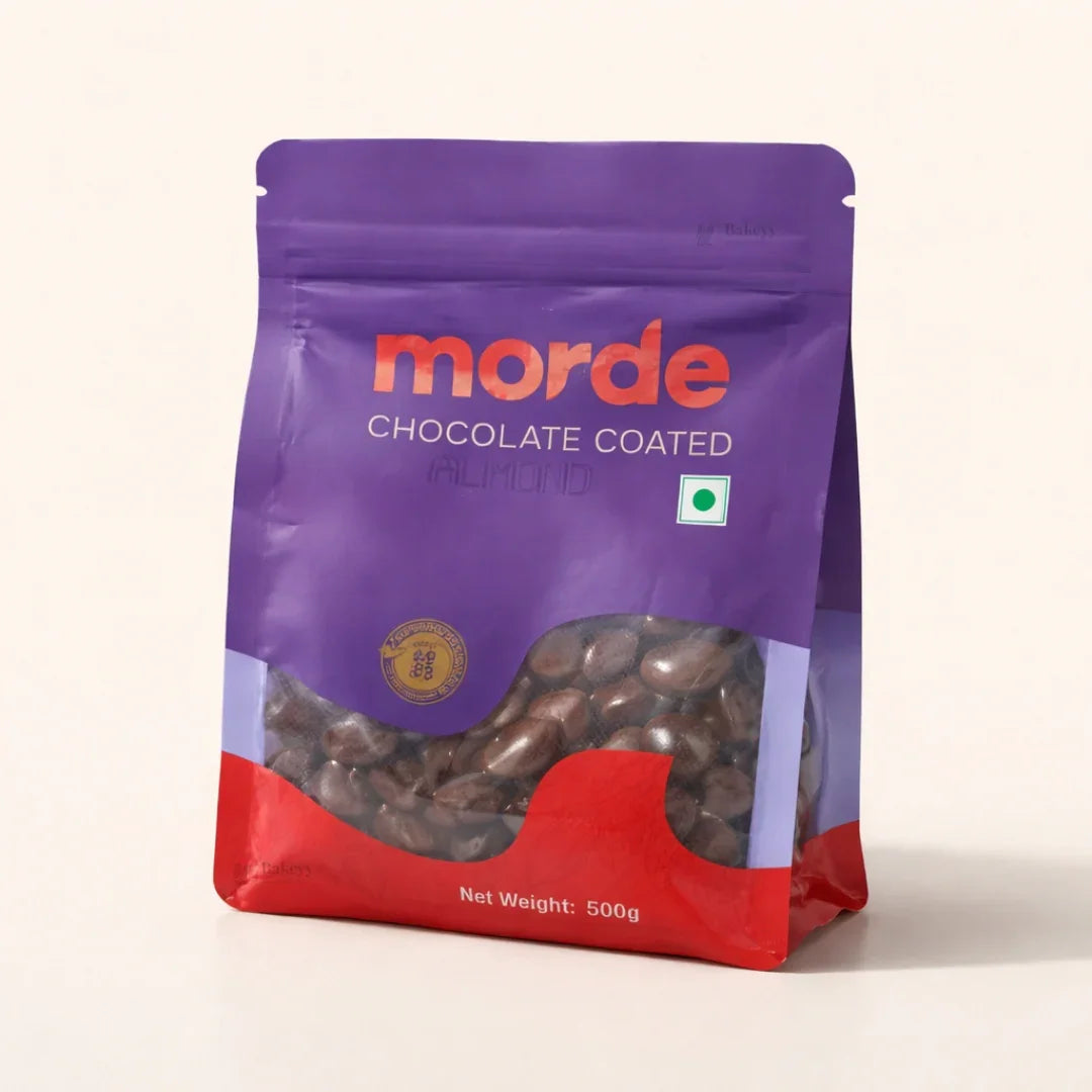 Morde Chocolate Coated Almonds | Crunchy Almonds Covered in Chocolate | 500g Weight | Pack of 1
