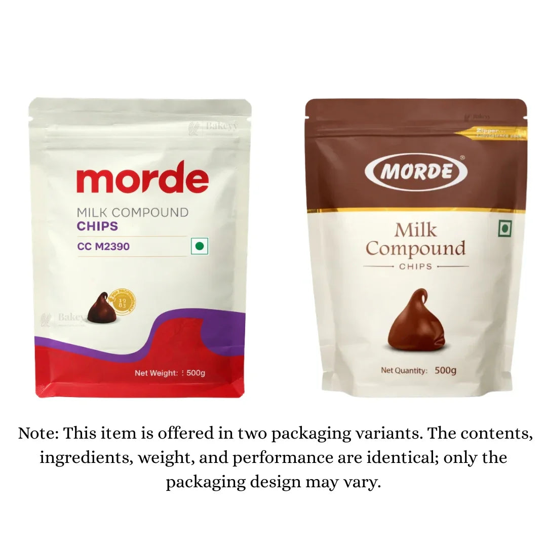 Morde Compound Chips (Dark, Milk & White) | Smooth Melting Baking Chocolate Chips | Resealable Pack (500g)