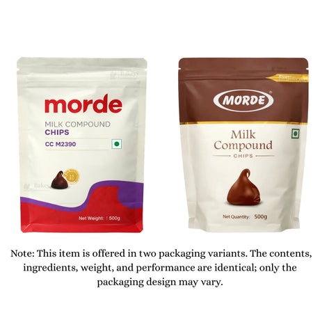 Morde Compound Chips (Dark, Milk & White) | Smooth Melting Baking Chocolate Chips | Resealable Pack (500g)