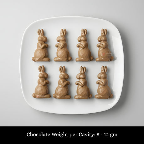 Mould - 657 | Geometric Rabbit Design| 4 Cavity | Pack of 1