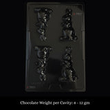 Mould - 657 | Geometric Rabbit Design| 4 Cavity | Pack of 1