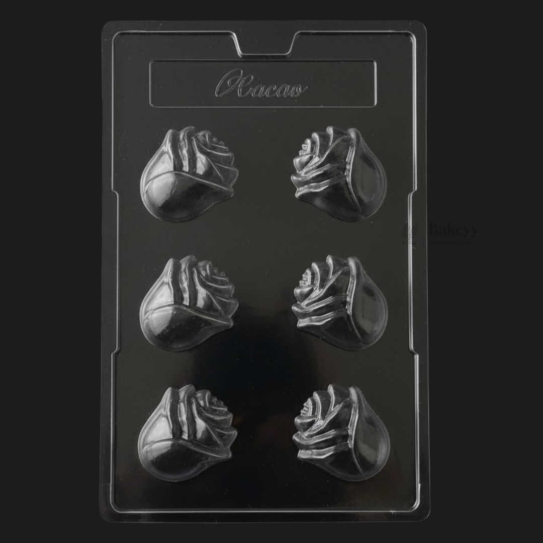 Mould 041 | Rose Flower Chocolate Mould | 3D Floral Chocolate Shape Mould | Food-Grade Plastic Chocolate Mould | Pack of 1