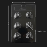 Mould 041 | Rose Flower Chocolate Mould | 3D Floral Chocolate Shape Mould | Food-Grade Plastic Chocolate Mould | Pack of 1