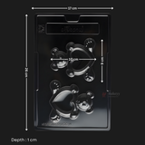 Mould 066 | Teddy Bear Heart Chocolate Mould | 2 Cavity Clear Plastic Chocolate Mould Tray | Cute Character Chocolate Making Mould | Pack of 1