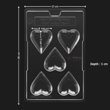 Mould 111 | Heart Shape Chocolate Mould | Baking Accessories | Party Favor Mould | Pack of 1