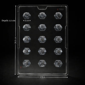 Mould201GeometricDiamondChocolateMould_4 - Bakeyy.com