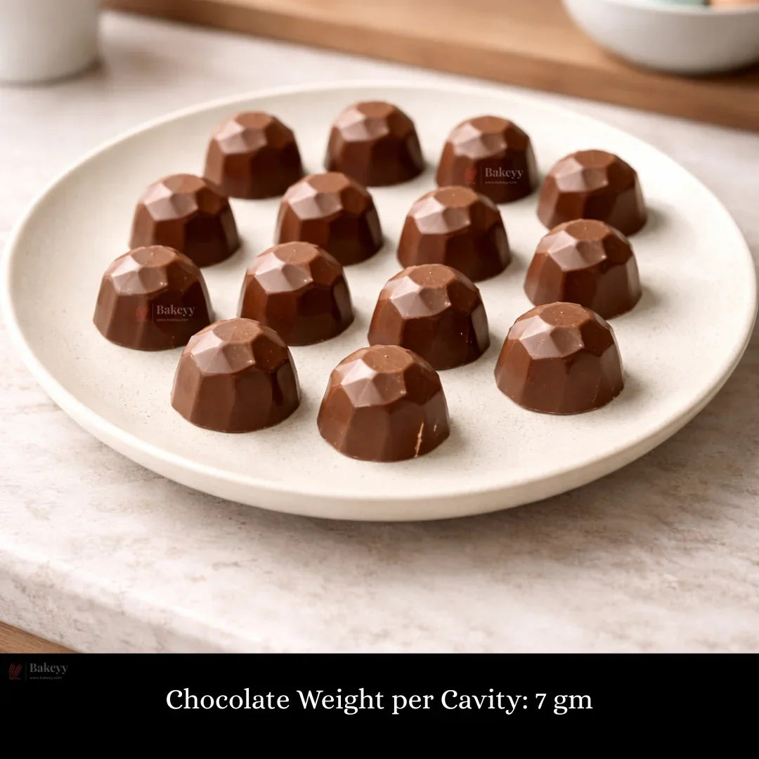 Mould201GeometricDiamondChocolateMould_5 - Bakeyy.com