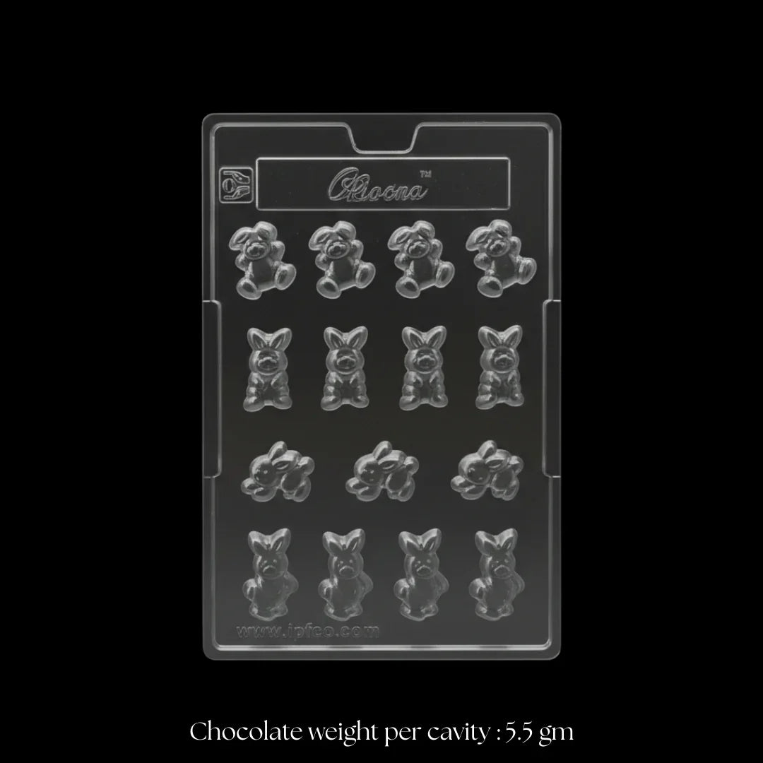 Mould221SmallEasterRabbitChocolateMold12CavityPackof1_1 - Bakeyy.com