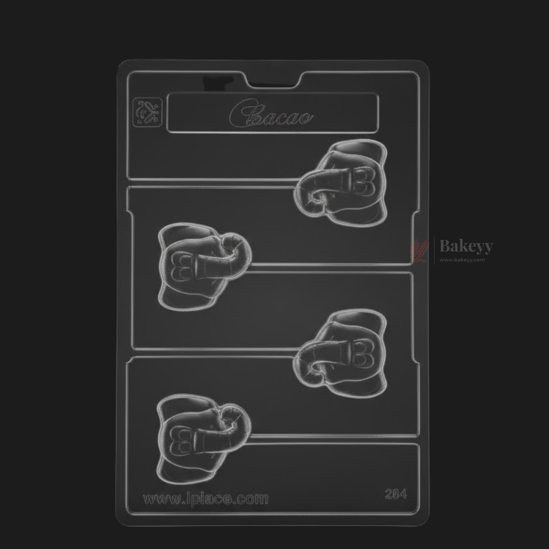 Mould 294 | Elephant Face Chocolate Lollipop Mould | 4 Cavity Clear Plastic Chocolate Pop Mould | Cute Character Chocolate Making Tray