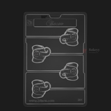 Mould 294 | Elephant Face Chocolate Lollipop Mould | 4 Cavity Clear Plastic Chocolate Pop Mould | Cute Character Chocolate Making Tray