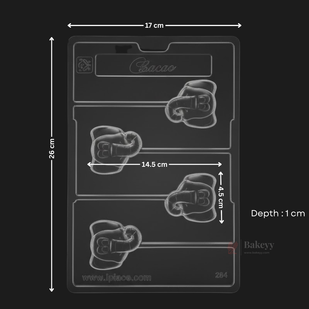 Mould 294 | Elephant Face Chocolate Lollipop Mould | 4 Cavity Clear Plastic Chocolate Pop Mould | Cute Character Chocolate Making Tray
