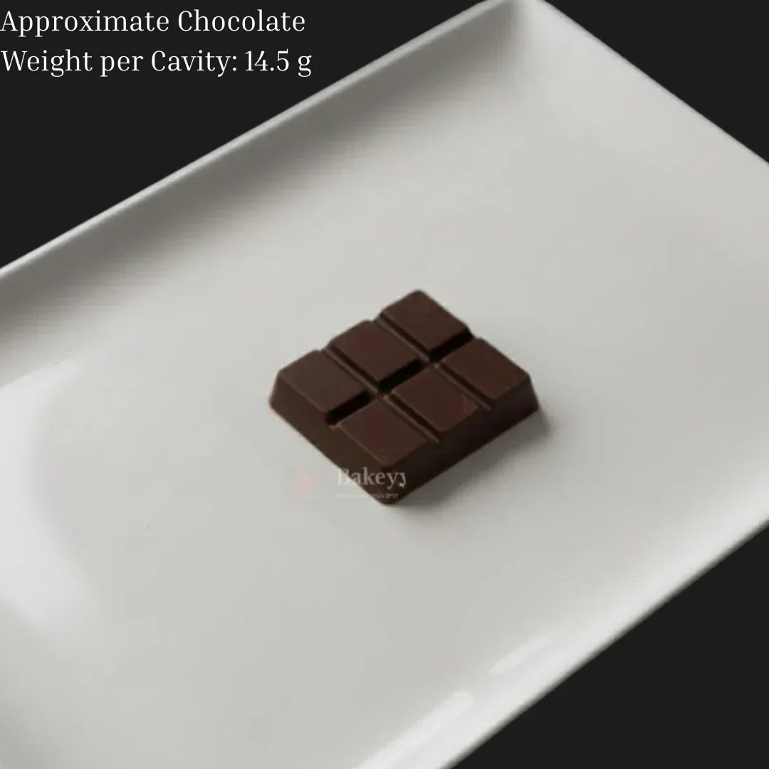 Mould478MiniChocolateBar_8CavityPolycarbonateChocolateMould5x5cmMiniBarsProfessionalChocolateMakingMould_3 - Bakeyy.com