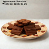 Mould 513-  Cacao  Square Ribbed Design Mould | 2 Cavity | Party Favor Mould | Pack of 1