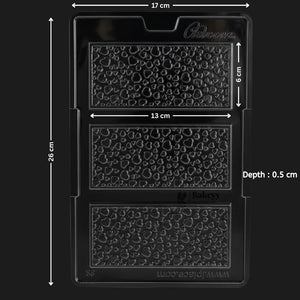 Mould571TexturedRectangularChocolateBarMould_3CavitiesBakingAccessoriesPartyFavorMouldPackof1_1 - Bakeyy.com