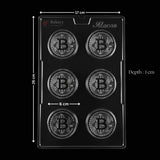 Mould 574 | Bitcoin Chocolate Mould | 9 Cavity | Pack of 1