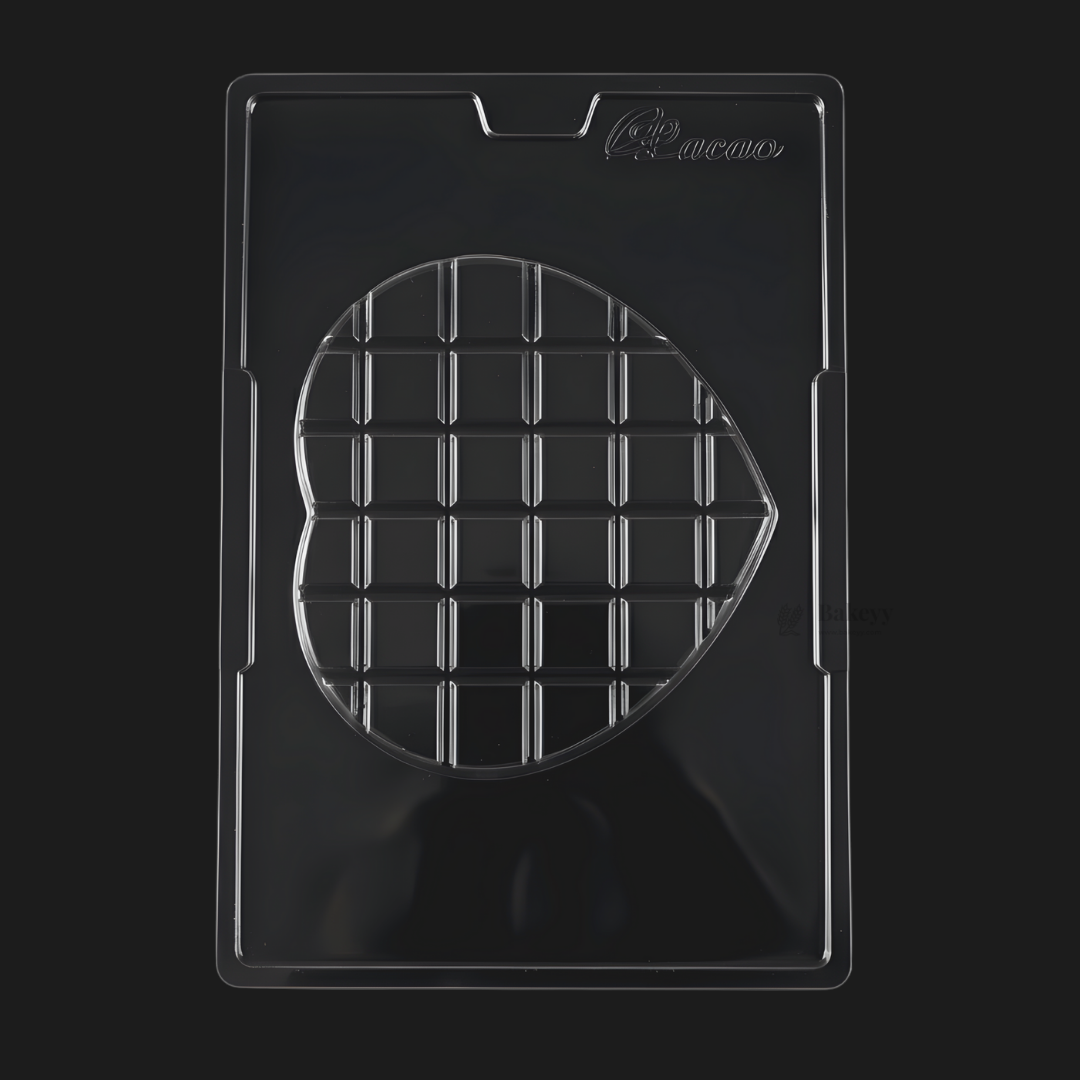 Mould 681 | Dubai Kunafa Heart Chocolate Mould Tray | Baking Accessories | Plastic Chocolate Mould | Party Favor Mould | Pack of 1