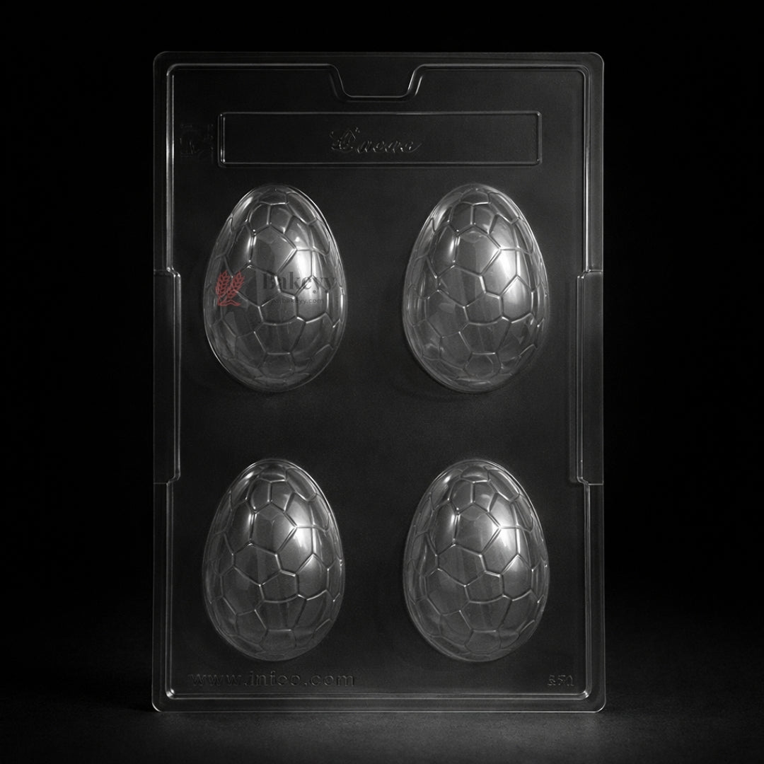 Mould 81 | Crack Pattern Egg Chocolate Mold | 4 Cavity | Pack of 1 