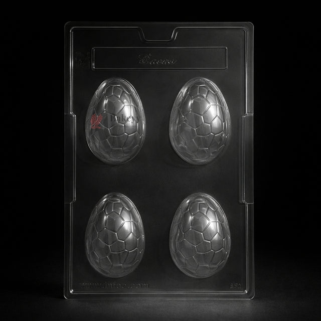 Mould 81 | Crack Pattern Egg Chocolate Mold | 4 Cavity | Pack of 1 